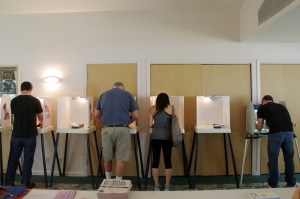 圖：11月4日天普市一投票站。（劉菲/看中國）